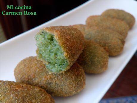 CROQUETAS DE ESPINACAS CON PIÑONES