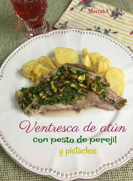 Ventresca De Atún Con Pesto De Perejil Y Pistachos