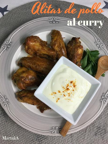 Alitas De Pollo Al Curry Con Salsa De Yogur