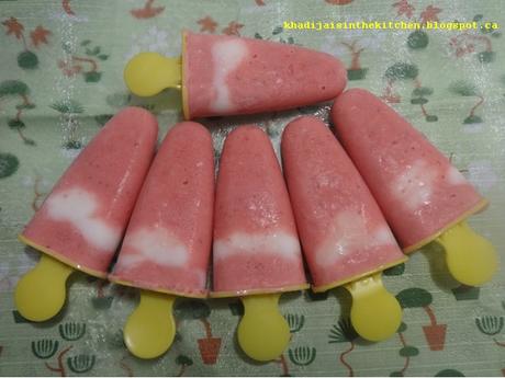 SUCETTES GLACÉES AUX FRAISES / STRAWBERRY ICE POPS / PALETAS DE FRESAS / مصاصات الفراولة المجمدة