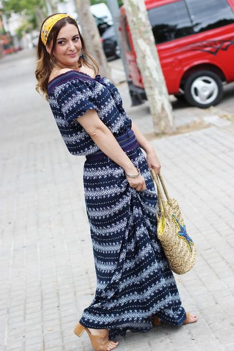 Vestido largo veraniego con aires boho