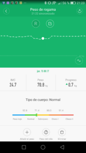 Báscula Xiaomi Scale app