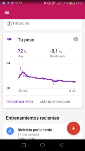 Google Fit Peso