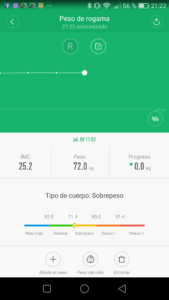 Báscula Xiaomi Scale app registro