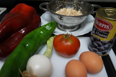 Ensalada de alubias y bacalao