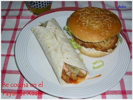 Hamburguesas de pollo con foiegras y queso Hamburguesas de pollo con foiegras y queso