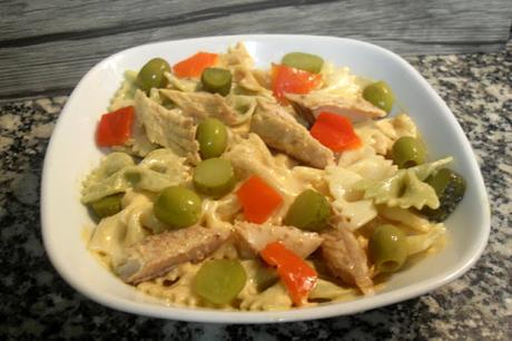 Ensalada de pasta con caballa y salsa rosa casera Ensalada de pasta con caballa y salsa rosa casera