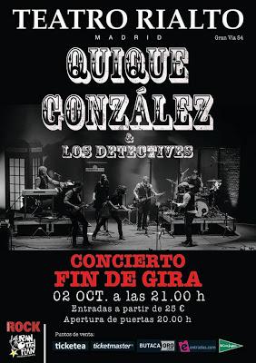 Quique González cerrará gira en octubre en el Teatro Rialto de Madrid