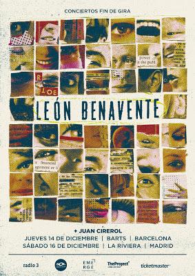 Fin de gira de León Benavente en Barcelona y Madrid en diciembre