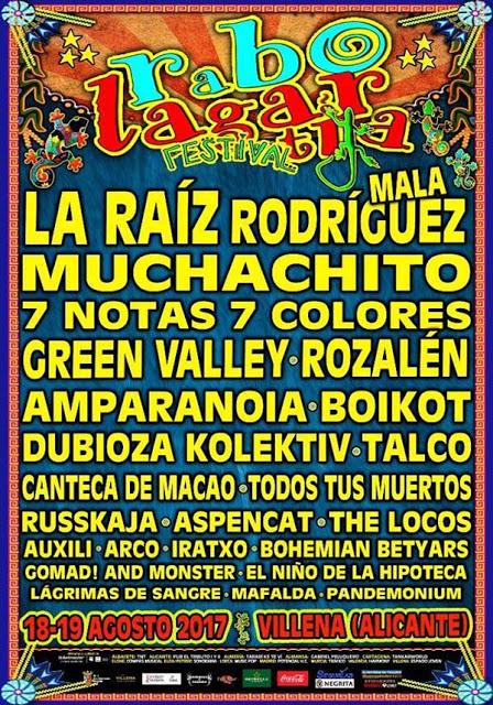 [Noticia] Cartel completo del Rabolagartija Festival 2017