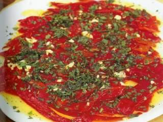 Ensalada de pimientos asados Ensalada de pimientos asados