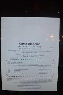 Crucero Costa Diadema con un bebé: día de navegación