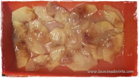 Manzanas caramelizadas microondas