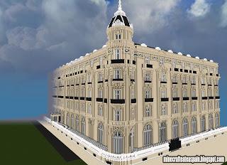 Réplica Minecraft del Hotel de María Cristina, San Sebastián, España.