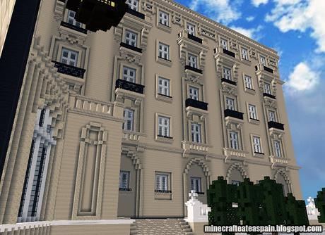 Réplica Minecraft del Hotel de María Cristina, San Sebastián, España.