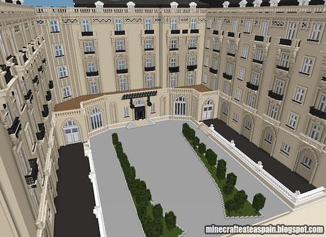 Réplica Minecraft del Hotel de María Cristina, San Sebastián, España.