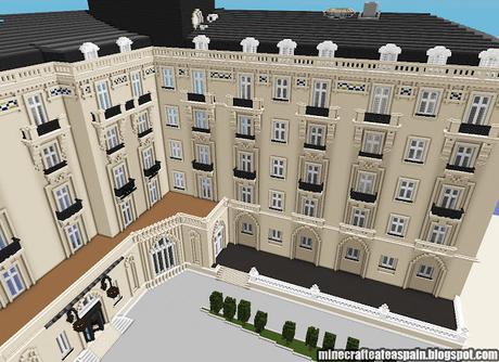 Réplica Minecraft del Hotel de María Cristina, San Sebastián, España.