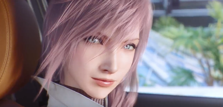 Lightning de Final Fantasy XIII, vendedora de coches Nissan