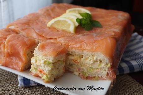 Pastel de salmón frío