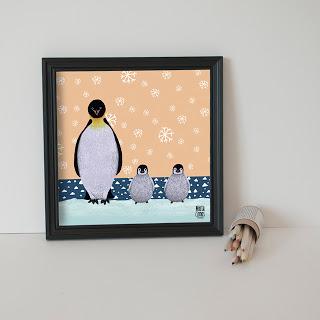 Làmina Famìlia Pingüi/ Lámina Familia Pingüino
