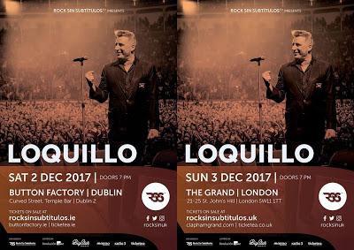 Loquillo actuará en diciembre en Dublín y Londres con Rock Sin Subtítulos