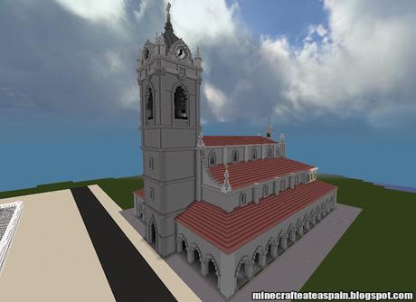 Réplica Minecraft de la Parroquia Ntra. Sra. de la Asunción, Legazpi, Pais Vasco, España.