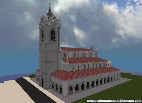 Réplica Minecraft de la Parroquia Ntra. Sra. de la Asunción, Legazpi, Pais Vasco, España.