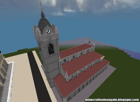 Réplica Minecraft de la Parroquia Ntra. Sra. de la Asunción, Legazpi, Pais Vasco, España.