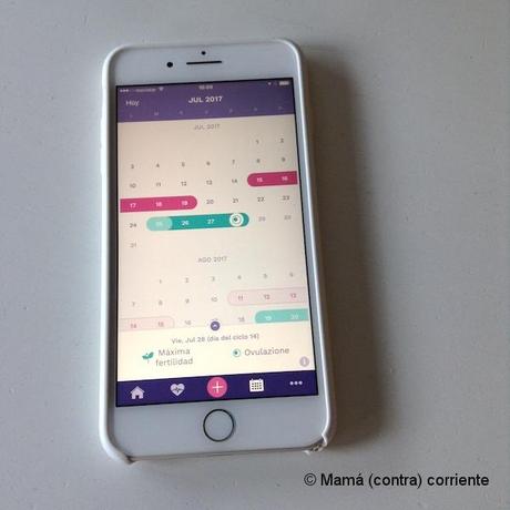 Probando Ava, la pulsera que monitoriza tu ciclo y detecta tu fertilidad Pulsera Ava (detalle del calendario)