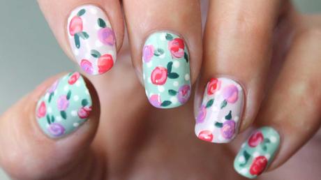 nail art de flores paso a paso