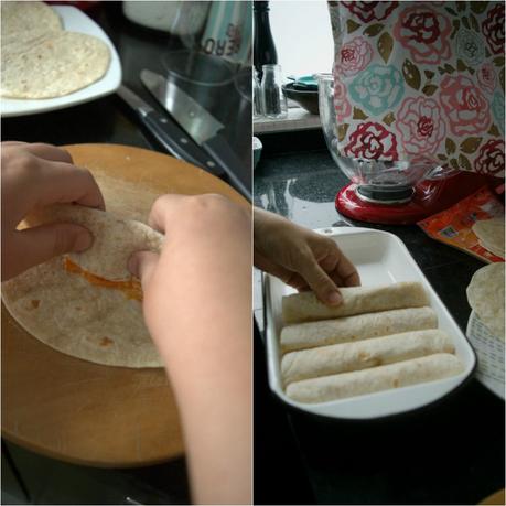 Cremosas flautas de pollo al horno y nos vamos a México