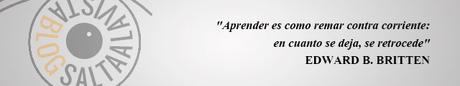Aprender es como remar contra corriente: en cuanto se deja, se retrocede.