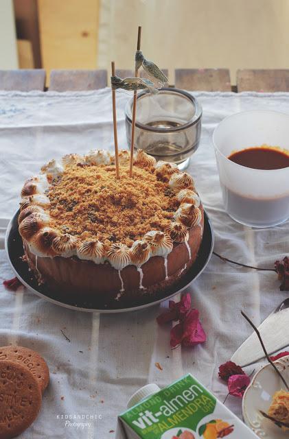 TARTA DE ALMENDRAS Y CARAMELO SIN HORNO