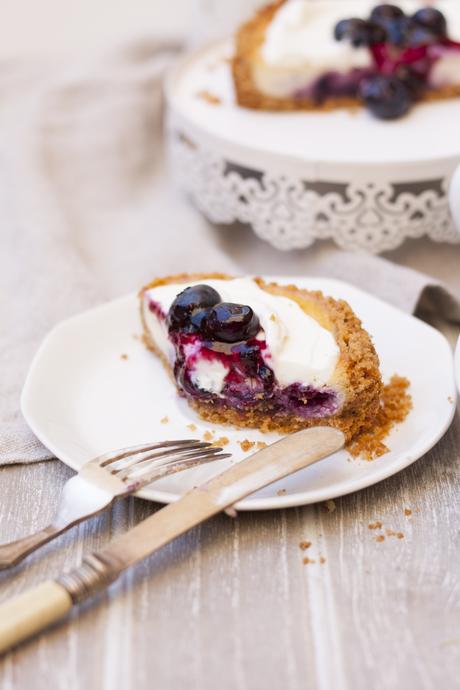 Tartaletas de queso y arándanos