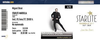 Miguel Bosé con sus éxitos en Starlite, anoche