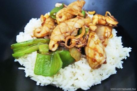 Calamares picantes al wok Calamares picantes al wok