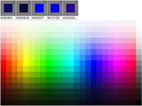 Paleta, tabla, codigos de colores html codigos colores html