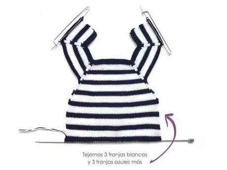 Ranita de punto Marinera – Navy Baby Ranita de punto Marinera de bebé DIY - Tutorial y patrón