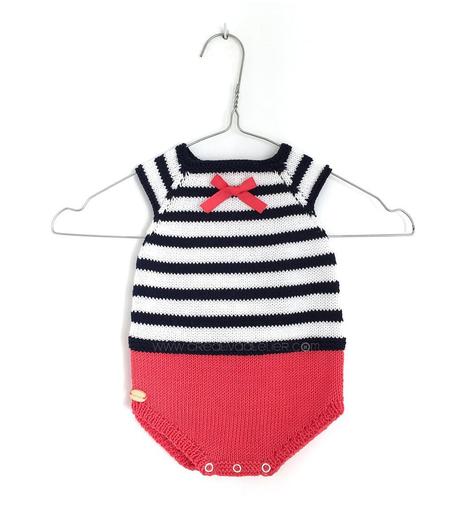 Ranita de punto Marinera – Navy Baby Ranita de punto Marinera de bebé DIY - Tutorial y patrón