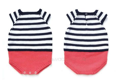 Ranita de punto Marinera – Navy Baby Ranita de punto Marinera de bebé DIY - Tutorial y patrón
