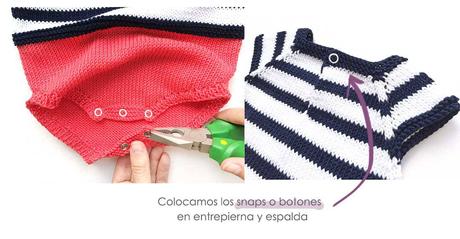 Ranita de punto Marinera – Navy Baby Ranita de punto Marinera de bebé DIY - Tutorial y patrón