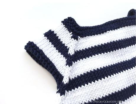 Ranita de punto Marinera – Navy Baby Ranita de punto Marinera de bebé DIY - Tutorial y patrón