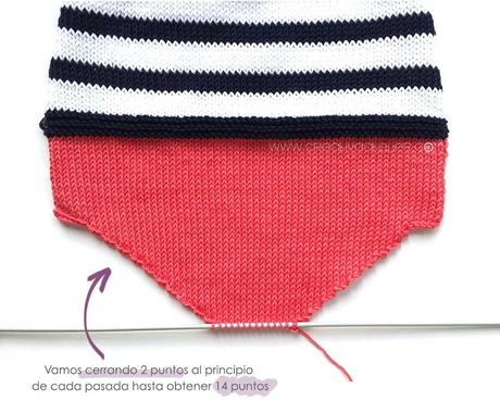 Ranita de punto Marinera – Navy Baby Ranita de punto Marinera de bebé DIY - Tutorial y patrón