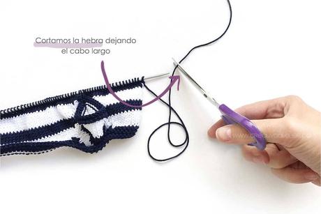 Ranita de punto Marinera – Navy Baby Ranita de punto Marinera de bebé DIY - Tutorial y patrón