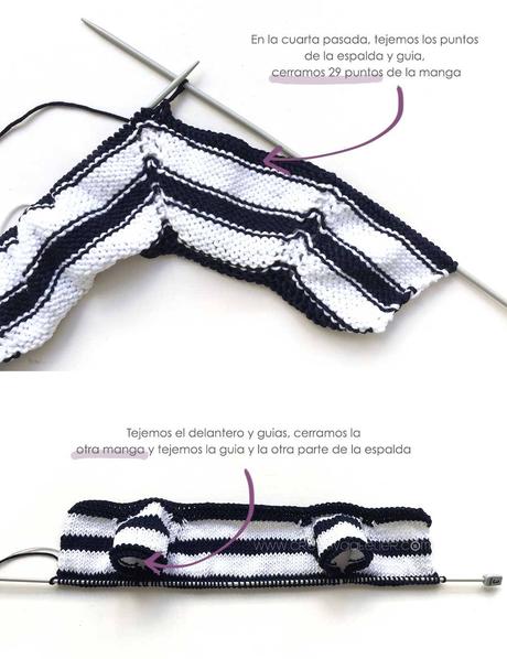 Ranita de punto Marinera – Navy Baby Ranita de punto Marinera de bebé DIY - Tutorial y patrón