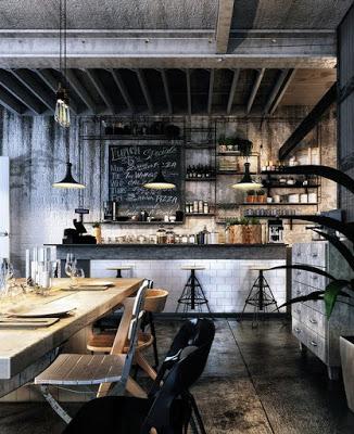 Comedores Estilo Rustico Industrial