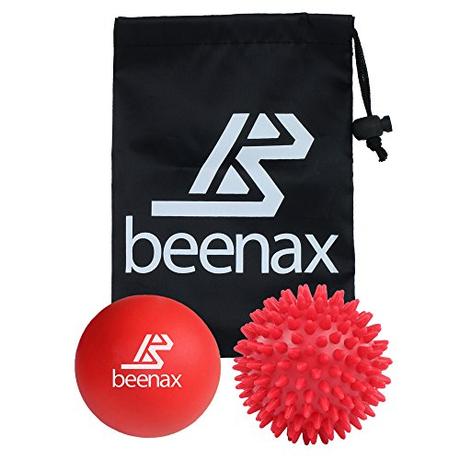 Los mejores productos en recuperación para ciclistas beenax Lacrosse & Juego De Bola De Masaje con Pinchos – perfecto para Trigger Point Terapia, liberación miofascial, Fascitis Plantar, tejidos internos y Alivio muscular – diseñado para aliviar el estrés y relajarse ajustados músculos