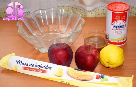 PASTEL DE MANZANA CON FORMA DE ROSA