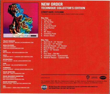 NEW ORDER - TECHNIQUE  Collector's Edition
