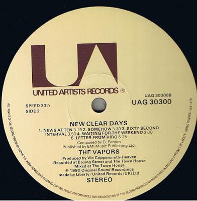 The Vapors -New clear days Lp 1980
